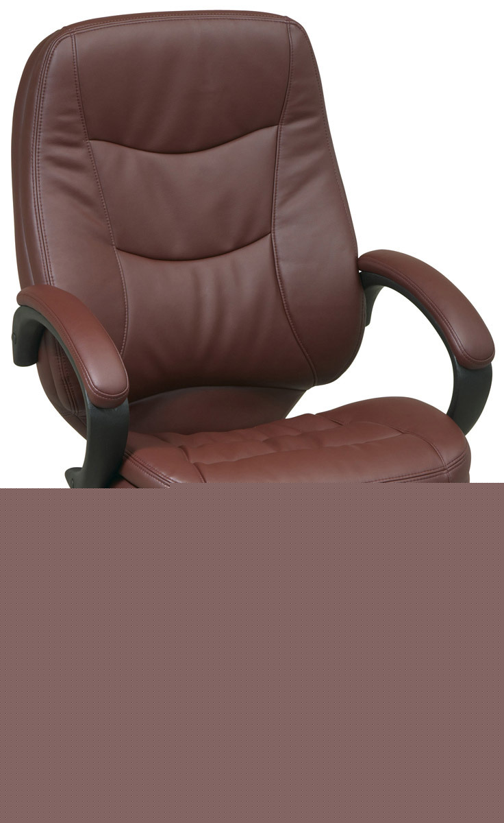 Wine leather high back executive office computer chair