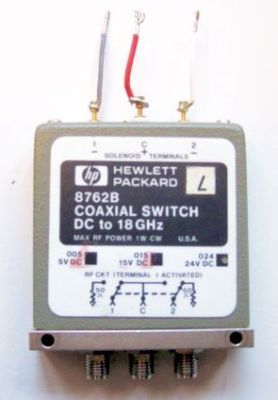 Hp 8762B coaxial switch, dc to 18 ghz, spdt