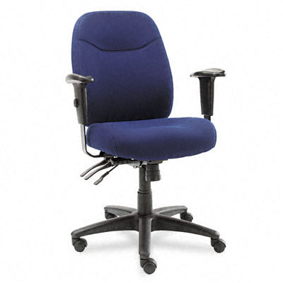 Wrigley sers high-back multifun chair w/blue upholstery
