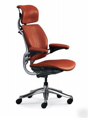 Humanscale freedom chair w/ scarlatti leather in stock