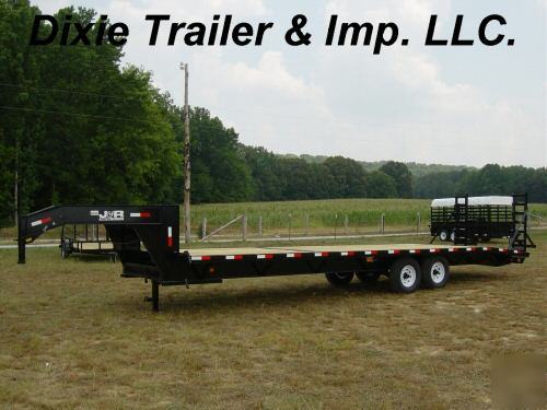 New gooseneck equipment trailer 25' plus 5' 14,000 gvw