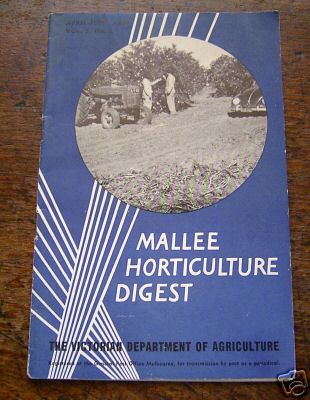 Vintage 1958 mallee horticultural digest magazine in ec