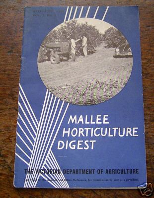 Vintage 1958 mallee horticultural digest magazine in ec