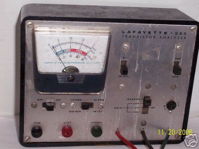 Vintage transistor tester/analyzer,lafayette, model 223