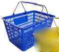 Food machinery plastic hand held basket blue |lphb-b