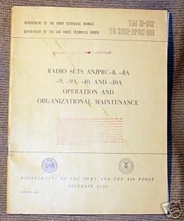 Ham radio manual military army usmc prc-8 prc-9 prc-10