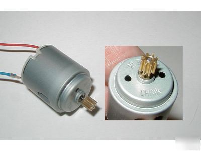 New mabuchi 3V dc 6300 rpm motor w/brass gear