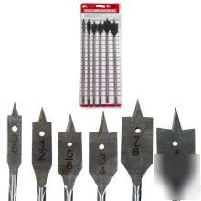 Power wood spade bit 6 pc set - 12