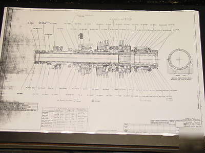 Print of a 1-5/8â€ spindle assembly, brown & sharpe