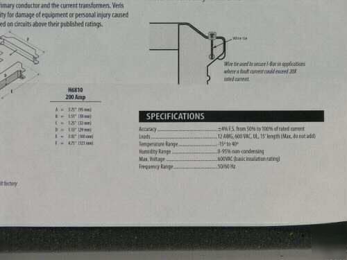 Veris industries H6810-200A 5A transducer. set of 3.