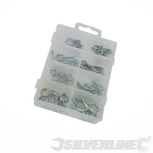 New 56PC screw hooks & eyes 486945