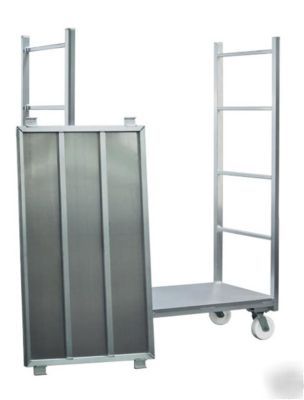 New age industrial,cart,stocking,aluminum,u-boat,shelf,