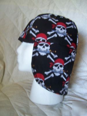 Real welding cap ,welders,ear flaps,pirate