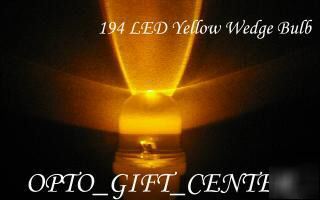 10X 194/168 led yellow big-led wedge bulb light 12V