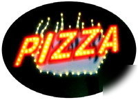 Animated led pizza open sign neon br italian take out