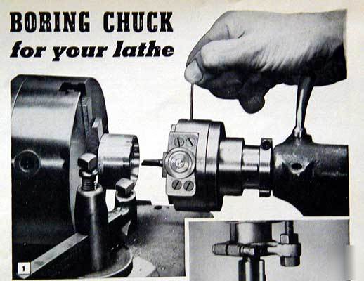 Boring chuck head micro adjust howto build plans lathe