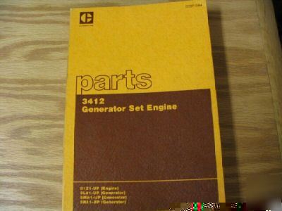 Caterpillar 3412 engine generator set parts manual