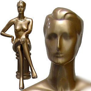 Fiberglass female - beautiful abstract gold mannequin