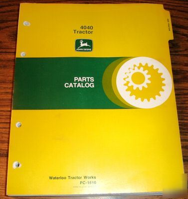 John deere 4040 tractor parts catalog jd manual book