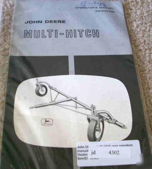John deere multi hitch operators manual