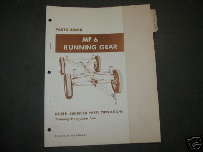 Massey ferguson farm parts manual #6 running gear wagon