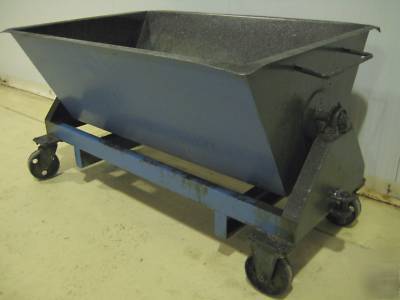 Metal dump cart, utility chip hopper roll around, cnc