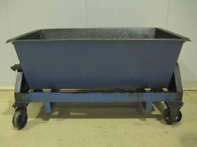 Metal dump cart, utility chip hopper roll around, cnc