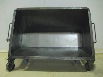 Metal dump cart, utility chip hopper roll around, cnc