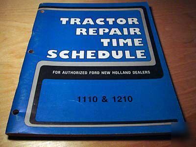 New ford holland 1110 1210 tractor repair time manual