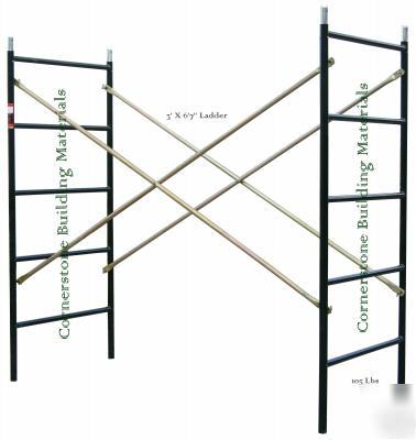 New scaffolding 3' x 6'7'' flip lock ladder frame set 