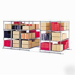 Ofm X5 space saving track shelving storage rack system