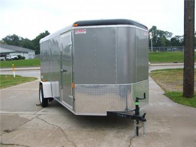 Pewter 6X14 v-nose, ramp door 2007 enclosed trailer