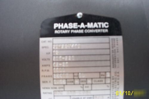 Phase-a-matic 15 hp rotary phase converter R15