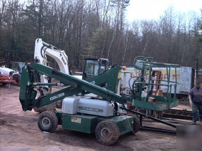 Boom-supported elevating work platform lift