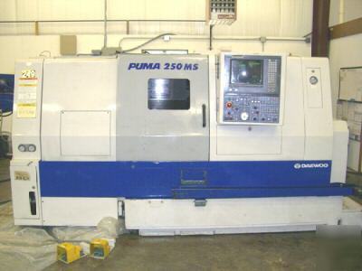 Daewoo puma 250MSB turning center, cnc lathe