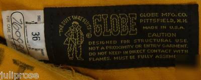 Globe turnout gear bunker pants nomex aramid size 36