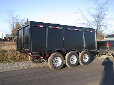 New 7'X16' x 4' scissor dump trailer, 21K gvwr