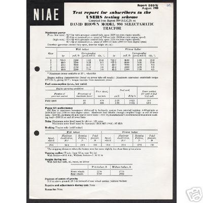 Niae ~ david brown 990 selectamatic diesel tractor