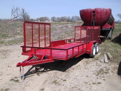 2007 utility 6.5 x 14 trailer 7,000 gvwr dual axle