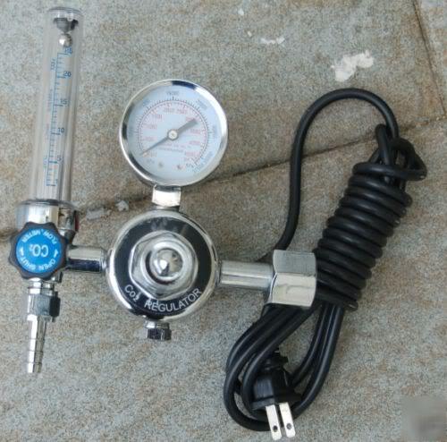 CO2 welding of electrically heated regulator flowmeter