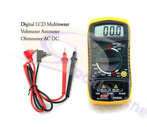 Digital lcd multimeter voltmeter ammeter ohmmeter ac dc