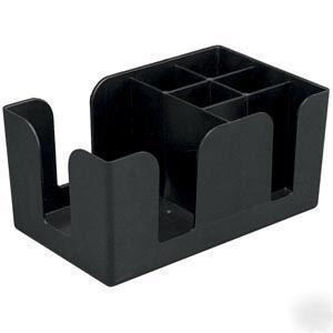  compartment bar caddy organizer plastic napkin holder