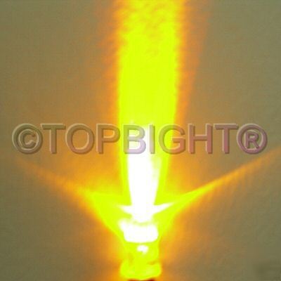 1000X ultrabright yellow led 5MM 15KMCD free r&shipping