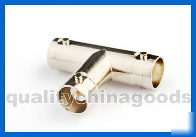 20 pcs bnc female to 2 female adapter t type