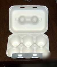 Bagasse sugar cane pulp 6-egg carton, #egba-6-50