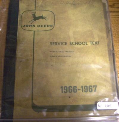 John deere 1966 1967 service school text book manual