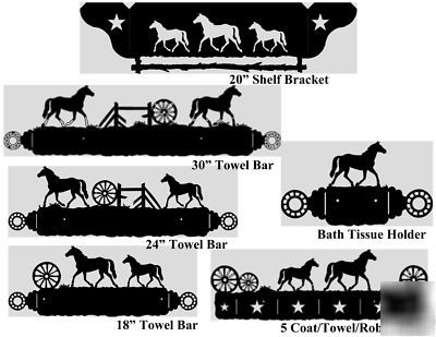 Pcm dxf cnc plasmacam files bath set towel bars horse