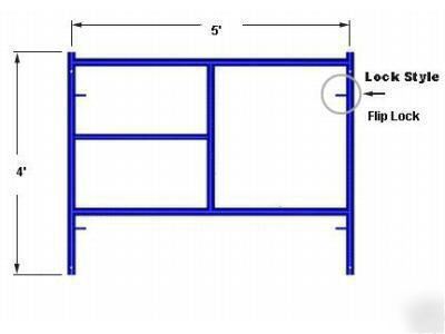 Scaffold set 5' x 4' 10 frames 10 braces meet osha std