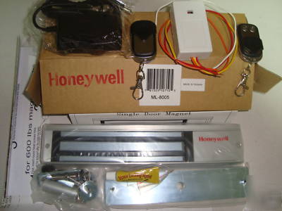 Magnetic lock 600 lb honeywell, 2 remote controls, ps