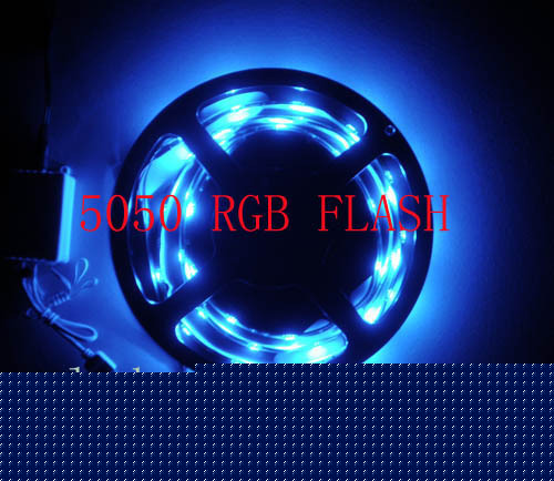 12V 1M 5050 smd rgb 60LED strip+controller power supply